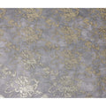 Charcoal Grey Floral Lurex Silk Chiffon Fabric 110cm