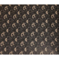 Espresso Brown Abstract Floral Viscose Crepe Fabric 110cm