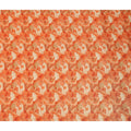 Sunset Orange Abstract Floral Viscose Crepe Fabric 110cm