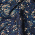 Navy Blue Ditsy Floral Viscose Crepe Fabric 110cm