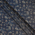 Navy Blue Ditsy Floral Viscose Crepe Fabric 110cm