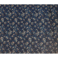 Navy Blue Ditsy Floral Viscose Crepe Fabric 110cm