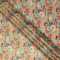 Mint Green Rose Floral Viscose Crepe Fabric 110cm