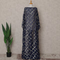 Midnight Navy Blue Silk Chiffon Dirac 3.5m Piece