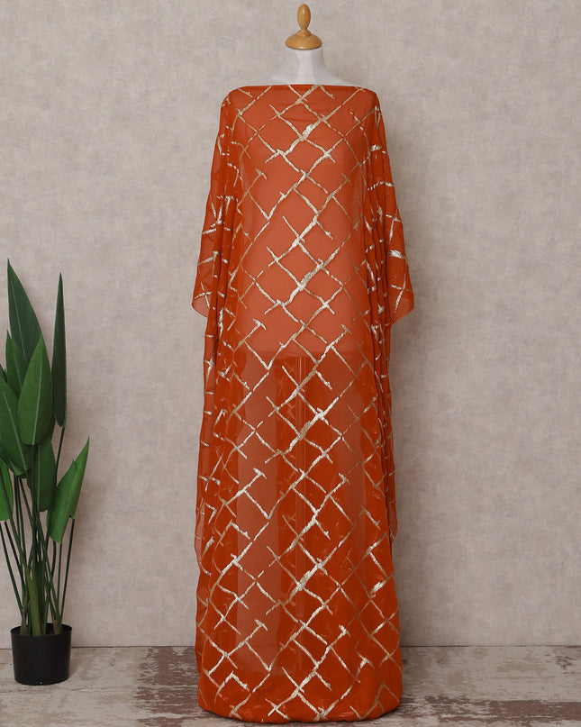Burnt Orange Silk Chiffon Dirac 3.5m Piece