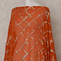 Burnt Orange Silk Chiffon Dirac 3.5m Piece