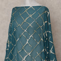 Deep Teal Blue Silk Chiffon Dirac 3.5m Piece