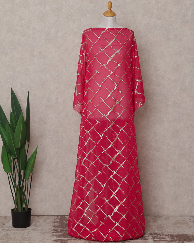 Raspberry Pink Silk Chiffon Dirac 3.5m Piece