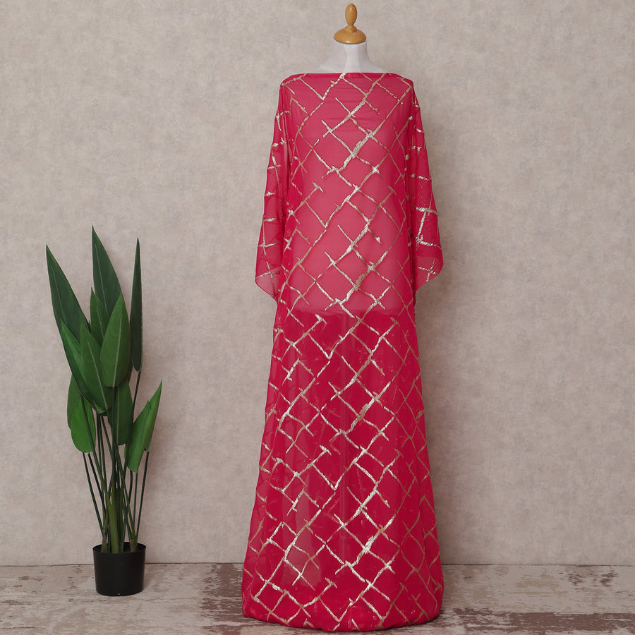 Raspberry Pink Silk Chiffon Dirac 3.5m Piece