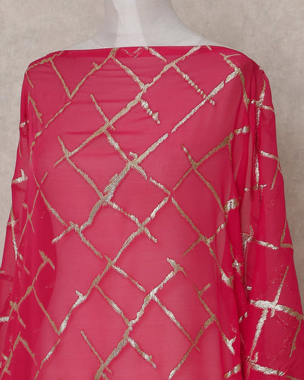 Raspberry Pink Silk Chiffon Dirac 3.5m Piece