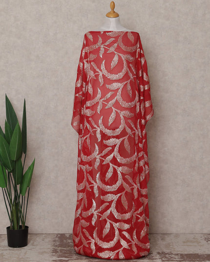 Scarlet Red Silk Chiffon Dirac 3.5m Piece