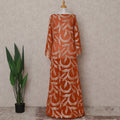 Rust Orange Silk Chiffon Dirac 3.5m Piece