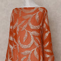 Rust Orange Silk Chiffon Dirac 3.5m Piece