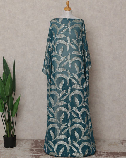 Peacock Teal Silk Chiffon Dirac 3.5m Piece