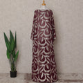Burgundy Wine Silk Chiffon Dirac 3.5m Piece