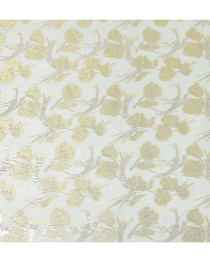 Mint Green Silk Chiffon Lurex Fabric 110cm