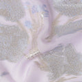 Lilac Purple Silk Chiffon Lurex Fabric 110cm
