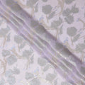Lilac Purple Silk Chiffon Lurex Fabric 110cm