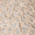 Pastel Peach Silk Chiffon Lurex Fabric 110cm