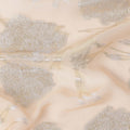 Pastel Peach Silk Chiffon Lurex Fabric 110cm