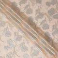 Pastel Peach Silk Chiffon Lurex Fabric 110cm