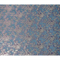 Deep Teal Blue Silk Chiffon Lurex Fabric 110cm