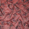 Dusty Coral Pink Shadow Floral Pure Silk Chiffon Fabric