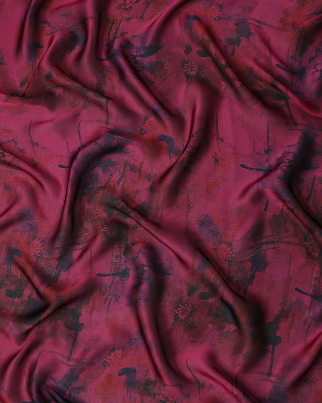 Deep Magenta Berry Pure Silk Chiffon Fabric 110cm
