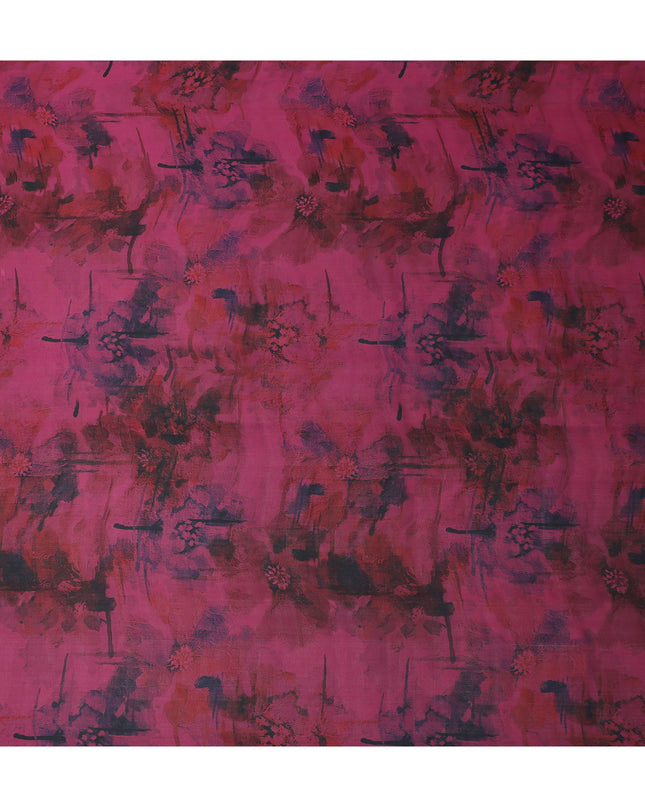 Deep Magenta Berry Pure Silk Chiffon Fabric 110cm