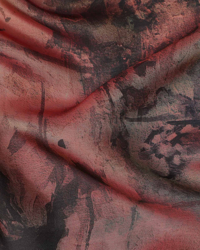 Terracotta Brown Pure Silk Chiffon Fabric 110cm
