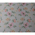 Dove Grey Coral Floral Pure Silk Chiffon Fabric