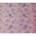 Dusty Rose Pink Lilac Floral Pure Silk Chiffon Fabric