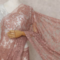 Dusty Rose French Chantilly Lace Saree 5.5m