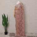 Dusty Rose French Chantilly Lace Saree 5.5m