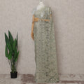 Mint Sage Green French Chantilly Lace Saree 5.5m