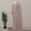 Blush Mauve Pink French Chantilly Lace Saree 5.5m