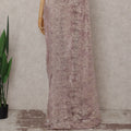Blush Mauve Pink French Chantilly Lace Saree 5.5m