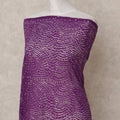 Purple Wave Sequin and Net Pattern Embroidered Nylon Tulle Fabric, 140 cm Width, Made in India – 3 Meter-D23531