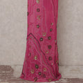 Fuchsia Pink Embroidered Tulle Fabric 3m Piece