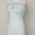Powder Blue Embroidered Tulle Fabric 3m Piece