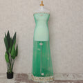 Jade Green Embroidered Tulle Fabric 3m Piece