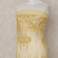 Lemon Yellow Embroidered Tulle Fabric 3m Piece