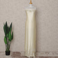 Ivory Cream Embroidered Tulle Fabric 3m Piece