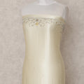 Ivory Cream Embroidered Tulle Fabric 3m Piece