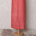 Graceful Coral Pink Blended Cotton Fabric with Embroidery - 110 cm Width X 3.0 Mtrs-D19767
