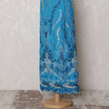 Vibrant Blue Blended Cotton Fabric with Intricate Embroidery - Last Piece of 3.0 Meters, 110 cm Width-D19787 Regal Fabrics