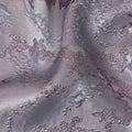 قماش بروكار صناعي رائع باللون لافندر وفضي بنمط زهور - عرض 140 سم-D19791