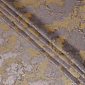 Regal Gold and Lavender Synthetic Brocade Fabric with Floral Design - 140 cm Width-D19792 Regal Fabrics
