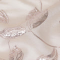Ivory and Rose Gold Synthetic Brocade Fabric with Leaf Pattern - 140 cm Width-D19794