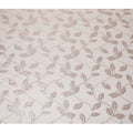 Ivory and Rose Gold Synthetic Brocade Fabric with Leaf Pattern - 140 cm Width-D19794